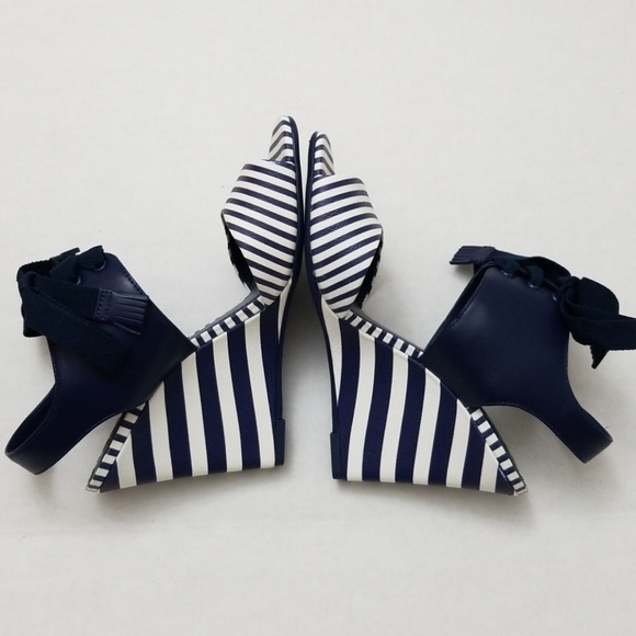 Tory Burch Nautical Strips Wedge Sandal - Picture 5 of 8